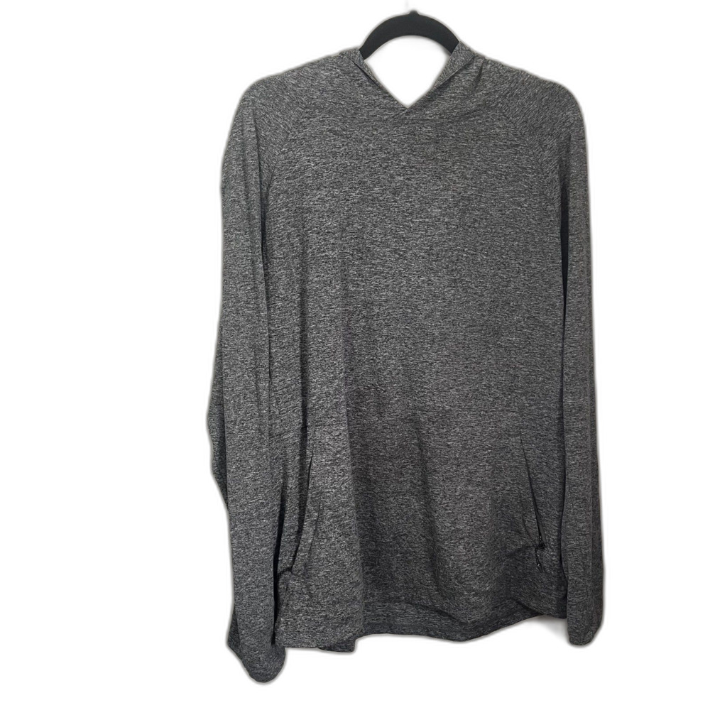 7 Diamonds Hoodie Mens Medium Large Gray Core Performance 4 Way Stretch